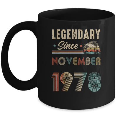 45 Years Old Legendary Since November 1978 45th Birthday Mug | teecentury