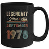 45 Years Old Legendary Since September 1978 45th Birthday Mug | teecentury