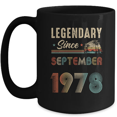 45 Years Old Legendary Since September 1978 45th Birthday Mug | teecentury