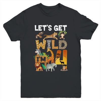 4 Year Old Zoo Birthday Safari Jungle Animal 4th Bday Youth Shirt | teecentury