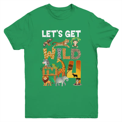 4 Year Old Zoo Birthday Safari Jungle Animal 4th Bday Youth Shirt | teecentury