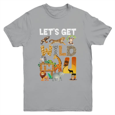 4 Year Old Zoo Birthday Safari Jungle Animal 4th Bday Youth Shirt | teecentury