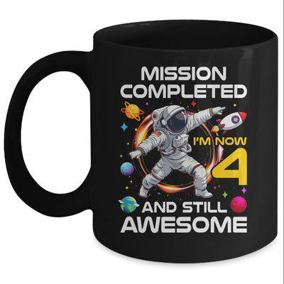 4th Birthday Astronaut 4 Years Old Outer Space Birthday Mug | teecentury