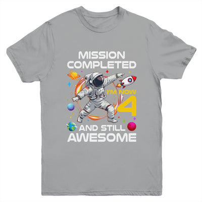 4th Birthday Astronaut 4 Years Old Outer Space Birthday Youth Shirt | teecentury