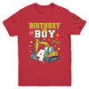 4th Birthday Boy 4 Years Old Excavator Three Decorations Youth Shirt | teecentury