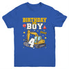 4th Birthday Boy 4 Years Old Excavator Three Decorations Youth Shirt | teecentury