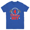 4th Birthday Boy Race Car Birthday Racing Car Flag Youth Shirt | teecentury
