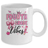 4th Fourth Grade Vibes Back To School Coquette Teacher Girl Mug | teecentury