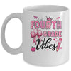 4th Fourth Grade Vibes Back To School Coquette Teacher Girl Mug | teecentury