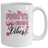 4th Fourth Grade Vibes Back To School Coquette Teacher Girl Mug | teecentury
