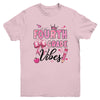 4th Fourth Grade Vibes Back To School Coquette Teacher Girl Youth Shirt | teecentury