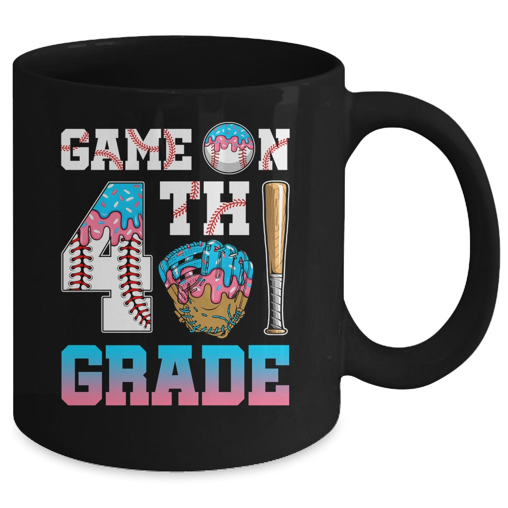 4th Grade Back To School Baseball Drip Ice Cream Game On Mug | teecentury