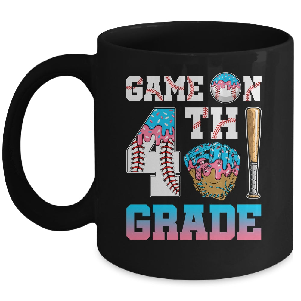 4th Grade Back To School Baseball Drip Ice Cream Game On Mug | teecentury