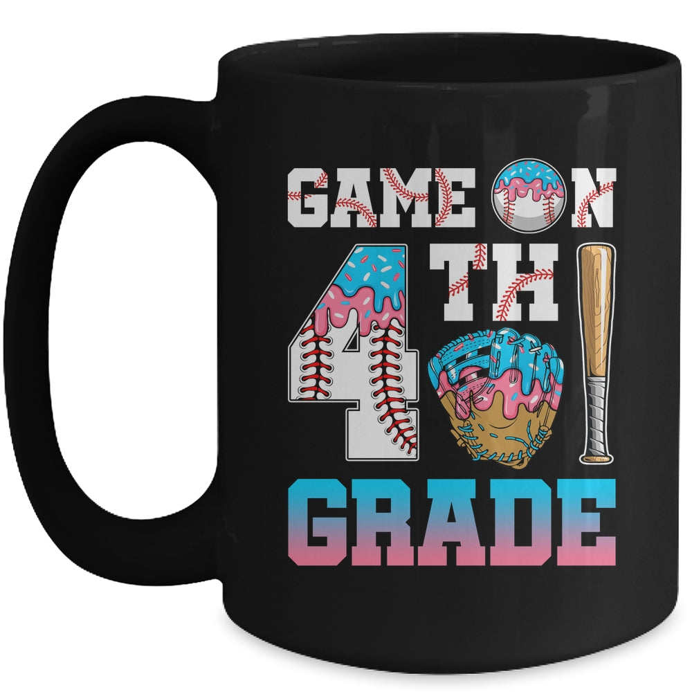 4th Grade Back To School Baseball Drip Ice Cream Game On Mug | teecentury