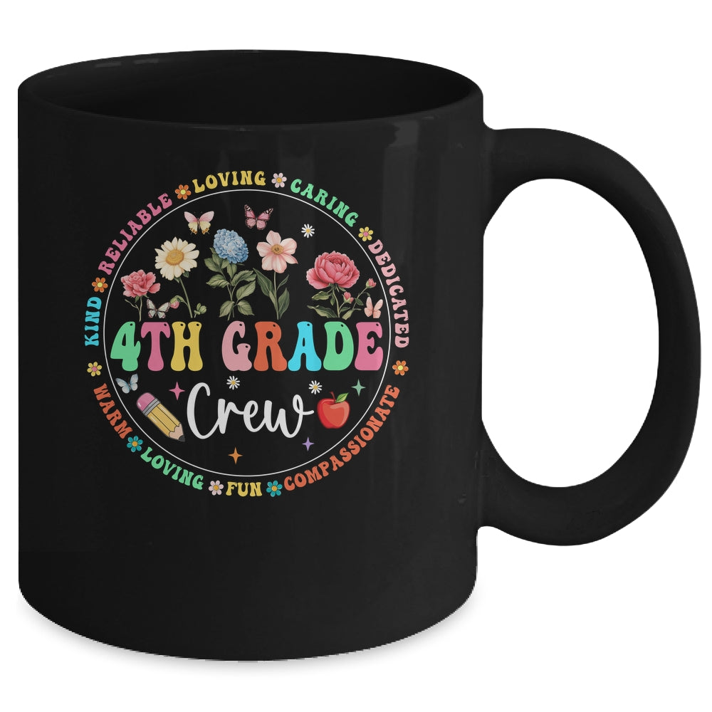 4th Grade Crew Back To School Kindergarten Teacher Kids Mug | teecentury