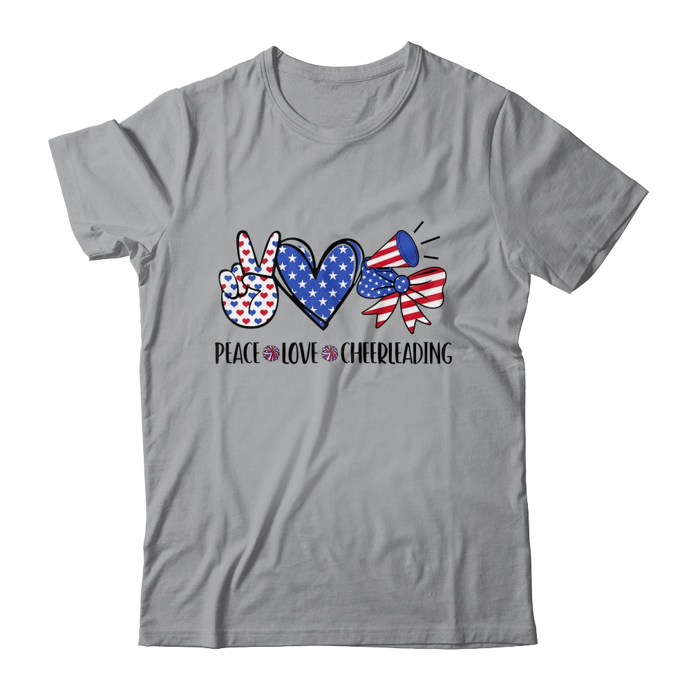 4th Of July Cheer Girl Peace Love Cheerleading American Teen Shirt & Tank Top | teecentury