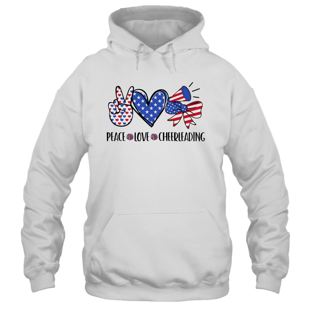 4th Of July Cheer Girl Peace Love Cheerleading American Teen Shirt & Tank Top | teecentury