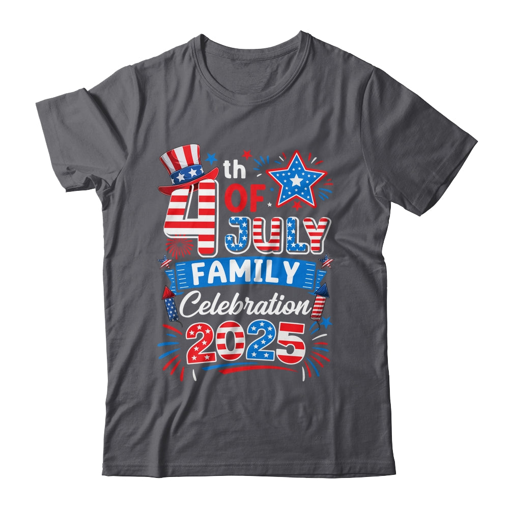 4th Of July Family Celebration 2025 Family Matching Group Shirt & Tank Top | teecentury