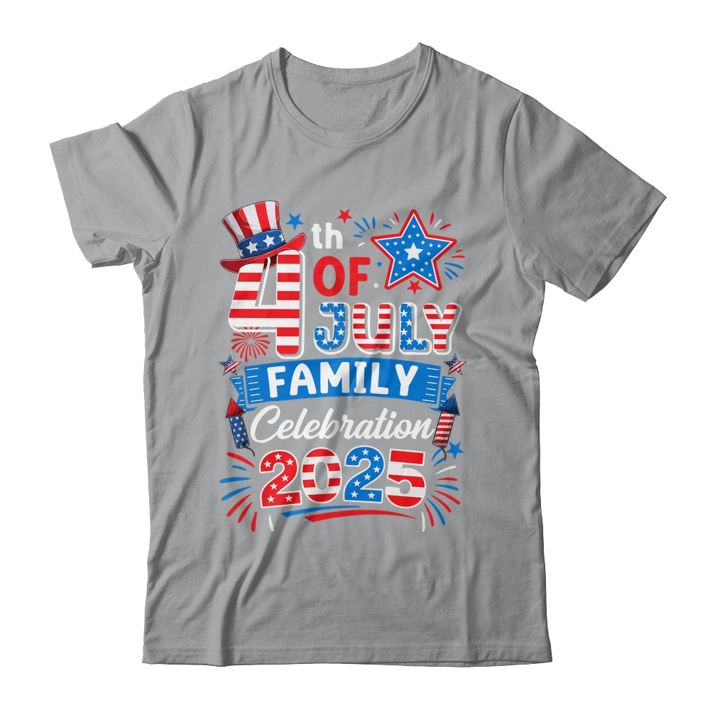 4th Of July Family Celebration 2025 Family Matching Group Shirt & Tank Top | teecentury
