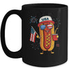 4th Of July Hotdog Funny Fourth Of July Patriotic USA Flag Mug | teecentury