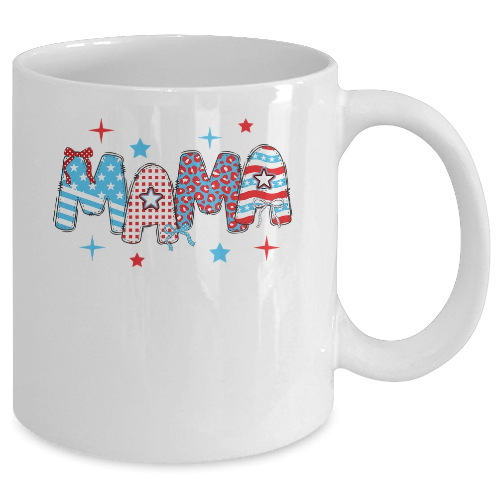 4th Of July Mama American Mama Fourth Of July Patriotic Mom Mug | teecentury