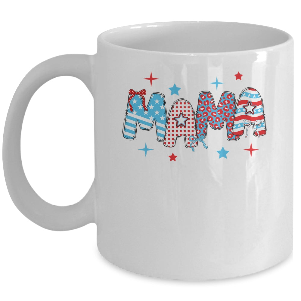 4th Of July Mama American Mama Fourth Of July Patriotic Mom Mug | teecentury