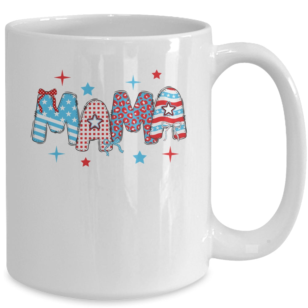 4th Of July Mama American Mama Fourth Of July Patriotic Mom Mug | teecentury