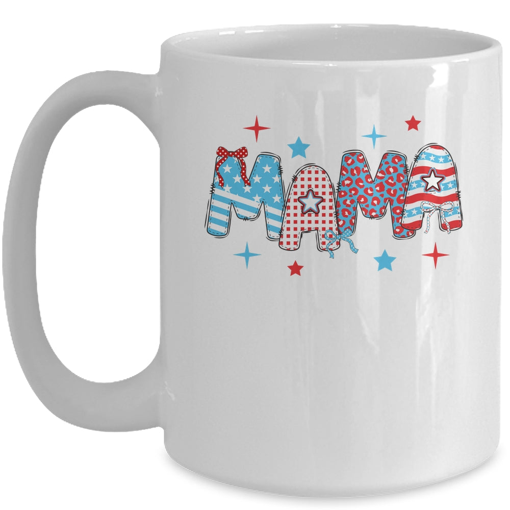 4th Of July Mama American Mama Fourth Of July Patriotic Mom Mug | teecentury