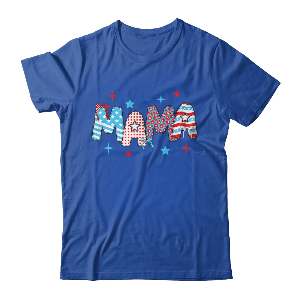4th Of July Mama American Mama Fourth Of July Patriotic Mom Shirt & Tank Top | teecentury