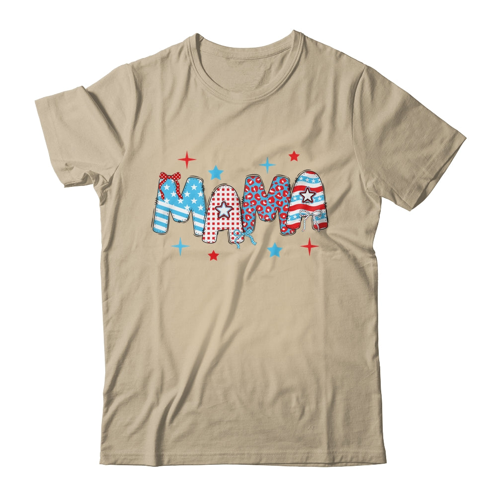 4th Of July Mama American Mama Fourth Of July Patriotic Mom Shirt & Tank Top | teecentury