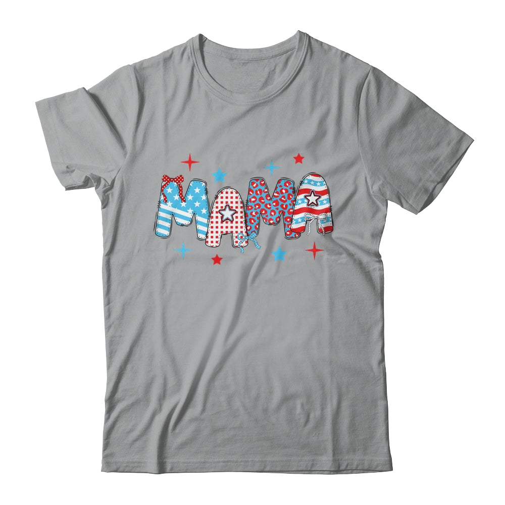 4th Of July Mama American Mama Fourth Of July Patriotic Mom Shirt & Tank Top | teecentury