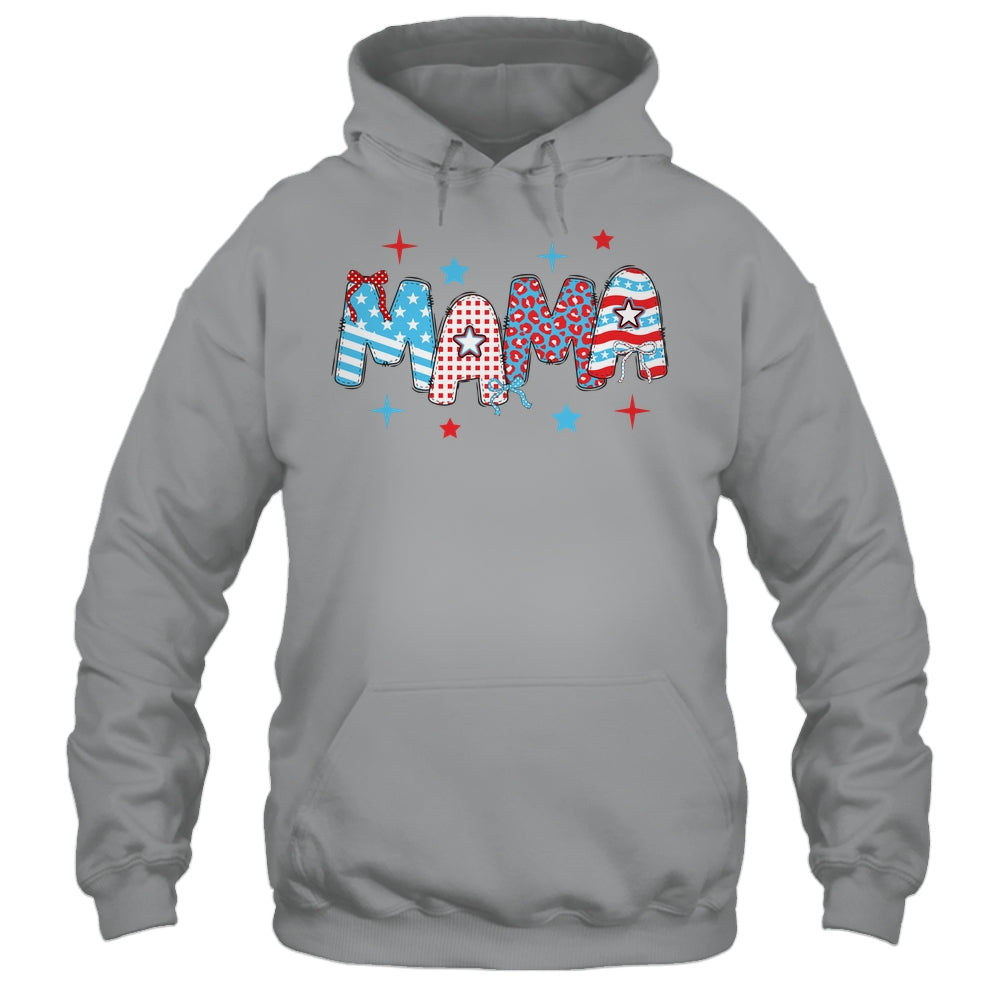 4th Of July Mama American Mama Fourth Of July Patriotic Mom Shirt & Tank Top | teecentury