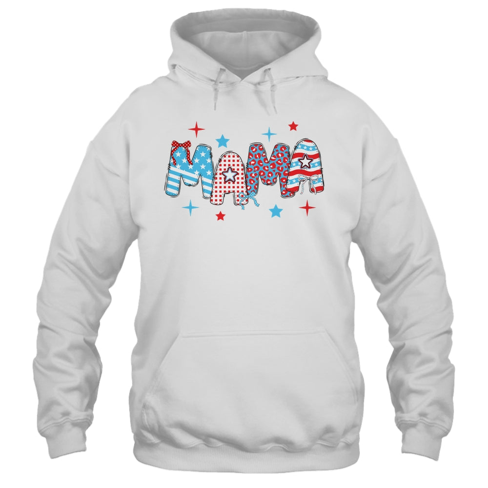 4th Of July Mama American Mama Fourth Of July Patriotic Mom Shirt & Tank Top | teecentury