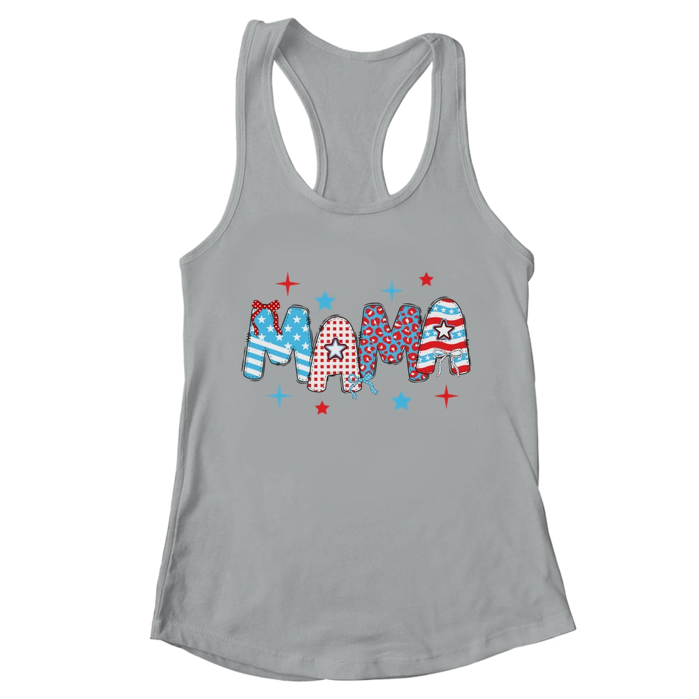 4th Of July Mama American Mama Fourth Of July Patriotic Mom Shirt & Tank Top | teecentury