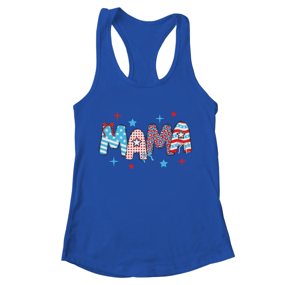 4th Of July Mama American Mama Fourth Of July Patriotic Mom Shirt & Tank Top | teecentury