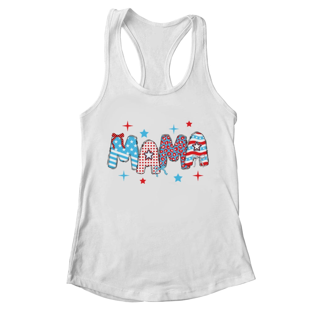 4th Of July Mama American Mama Fourth Of July Patriotic Mom Shirt & Tank Top | teecentury