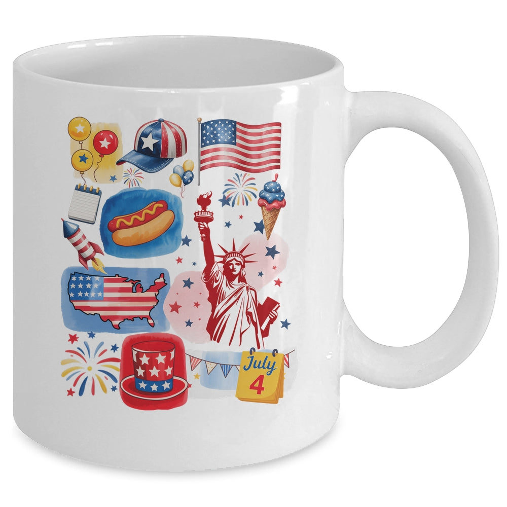 4th Of July Patriotic USA American Flag Independence Day Mug | teecentury
