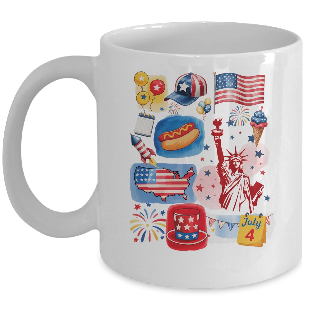 4th Of July Patriotic USA American Flag Independence Day Mug | teecentury