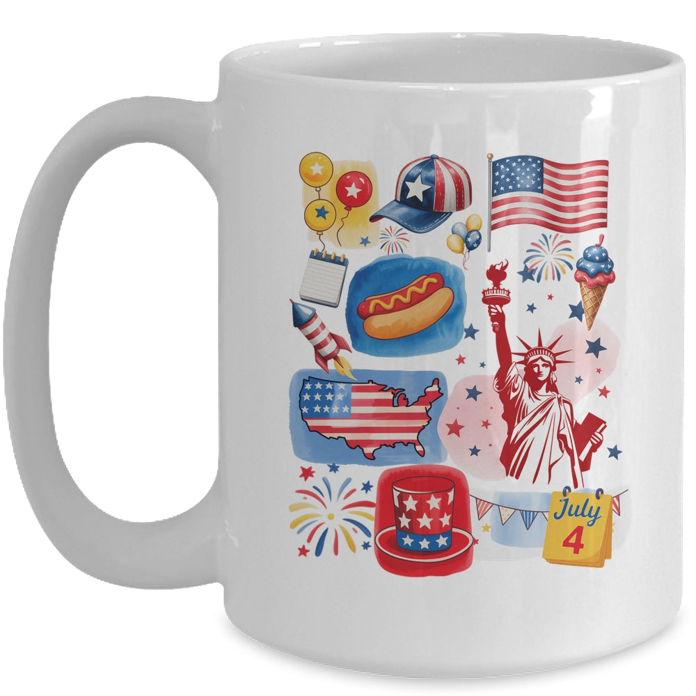 4th Of July Patriotic USA American Flag Independence Day Mug | teecentury