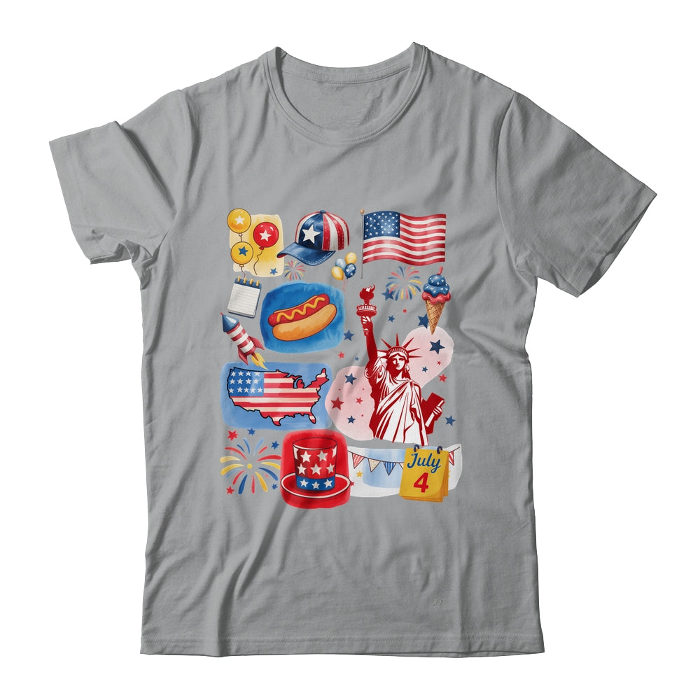 4th Of July Patriotic USA American Flag Independence Day Shirt & Tank Top | teecentury