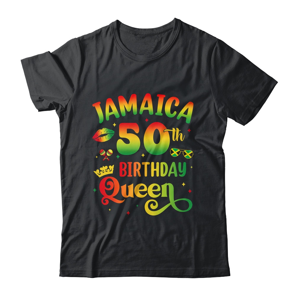 50Th Birthday Queen Jamaica Birthday Girl Matching Party Shirt & Hoodie | teecentury