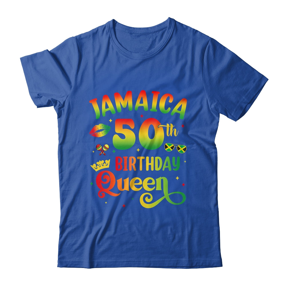 50Th Birthday Queen Jamaica Birthday Girl Matching Party Shirt & Hoodie | teecentury