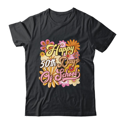 50 Days Of School 50th Day Of School Groovy Retro Shirt & Hoodie | teecentury