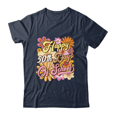 50 Days Of School 50th Day Of School Groovy Retro Shirt & Hoodie | teecentury
