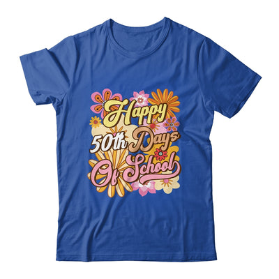 50 Days Of School 50th Day Of School Groovy Retro Shirt & Hoodie | teecentury