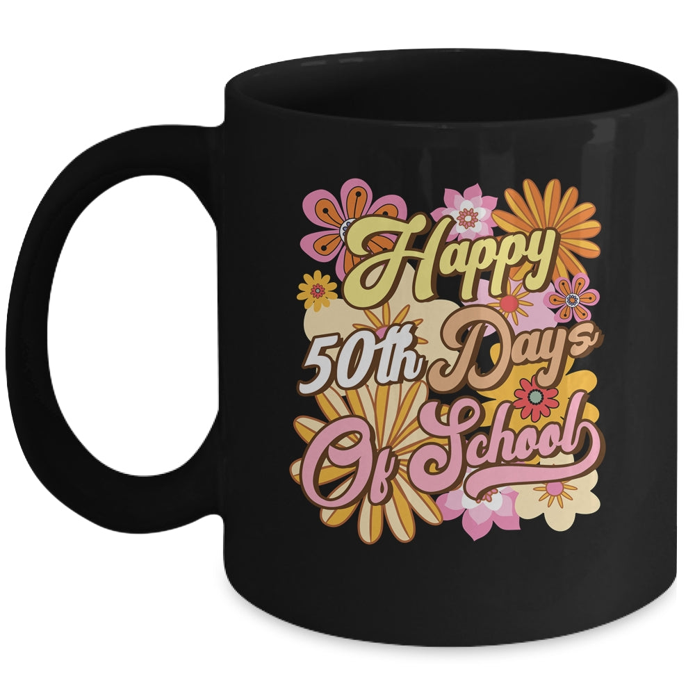 50 Days Of School 50th Day Of School Groovy Retro Mug | teecentury