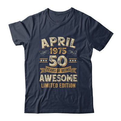 50 Years Awesome Vintage April 1975 50th Birthday Shirt & Hoodie | teecentury