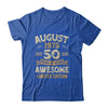 50 Years Awesome Vintage August 1975 50th Birthday Shirt & Hoodie | teecentury