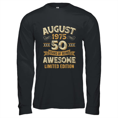 50 Years Awesome Vintage August 1975 50th Birthday Shirt & Hoodie | teecentury