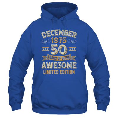 50 Years Awesome Vintage December 1975 50th Birthday Shirt & Hoodie | teecentury